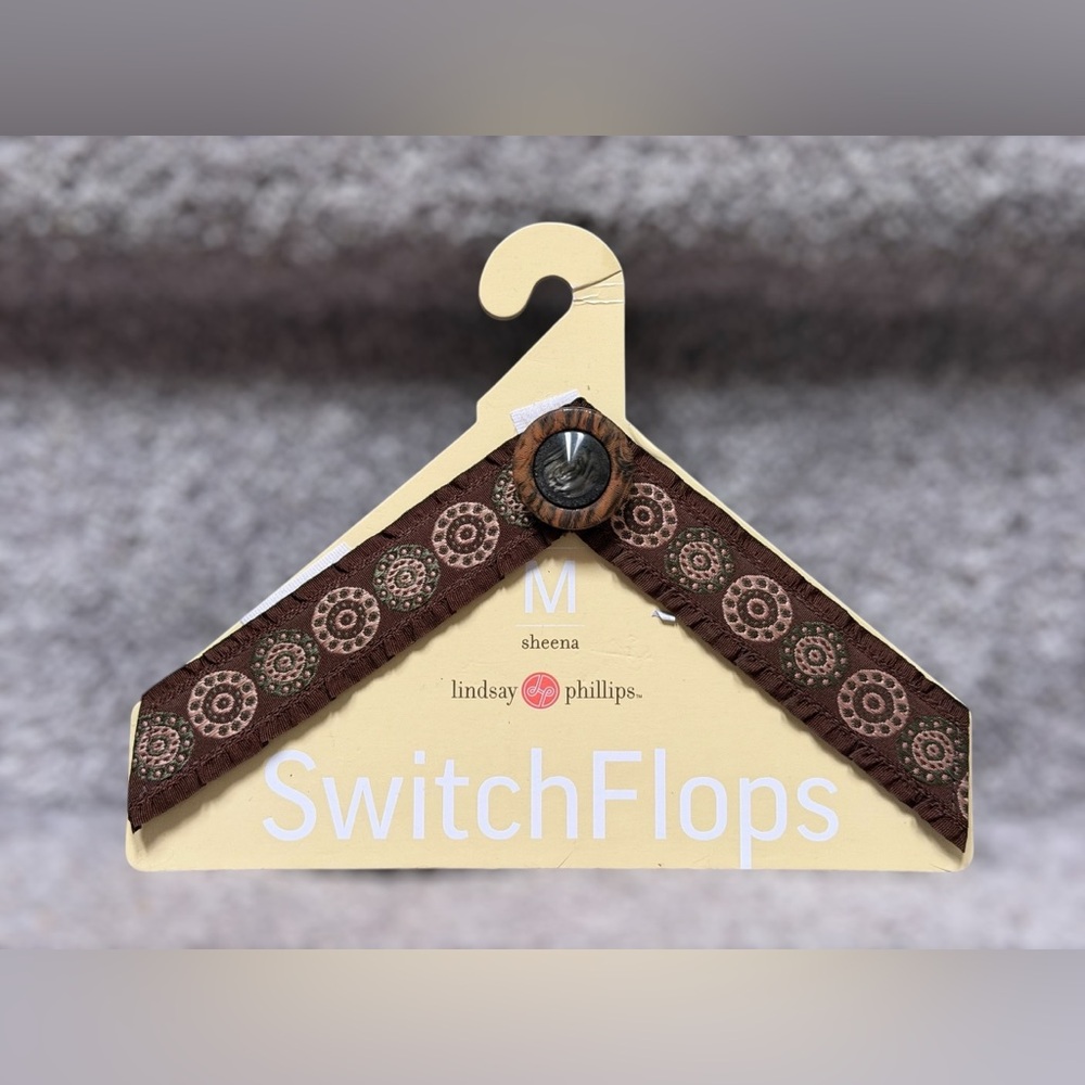 NEW Lindsay Phillips SwitchFlops Sheena Brown Interchangeable Sandal Straps Boho